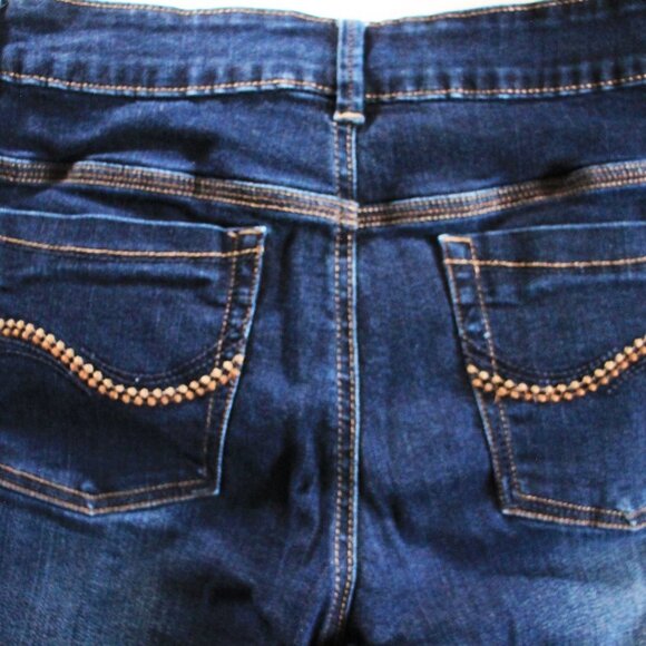 SANTANA High Waist Jeans for Women Dark Blue Denim Normcore Cotton Blend Size 8 - Picture 5 of 5